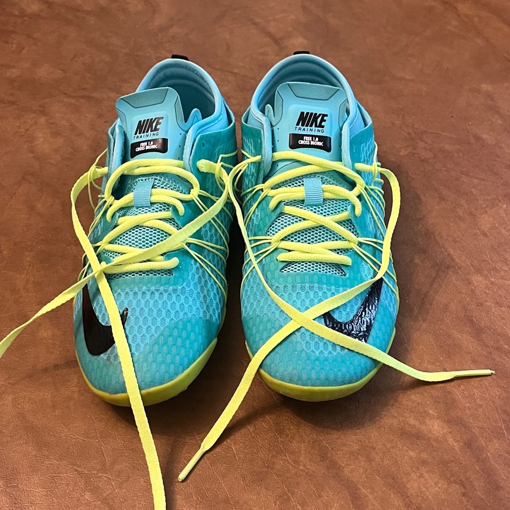 Nike Turquoise and Lime Sneakers